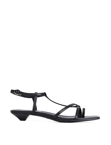 Жіночі босоніжки MIRATON шкіряні чорні (5295-06-M3501) - фото 2 - Miraton