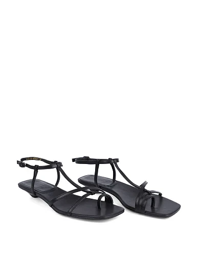 Жіночі босоніжки MIRATON шкіряні чорні (5295-06-M3501) - фото 4 - Miraton