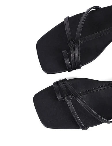 Жіночі босоніжки MIRATON шкіряні чорні (5295-06-M3501) - фото 6 - Miraton