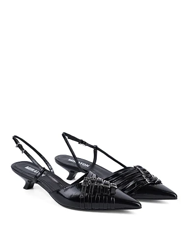 Жіночі туфлі MIRATON шкіряні чорні (5393-02-N1481) - фото 4 - Miraton