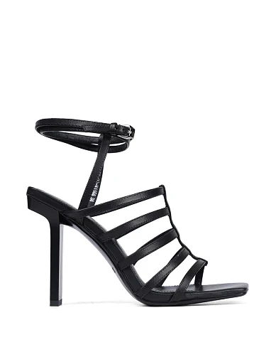 Женские босоножки MIRATON кожаные черные - фото 2 - Miraton