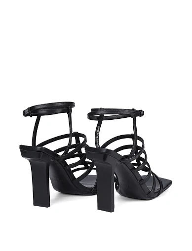 Женские босоножки MIRATON кожаные черные - фото 5 - Miraton