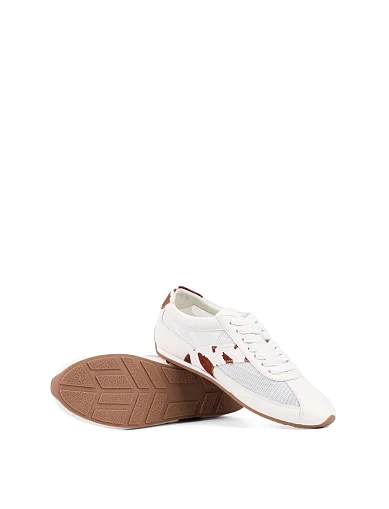 Жіночі кросівки MIRATON шкіряні рисового кольору (201-24201-3-2 SS25) - фото 3 - Miraton