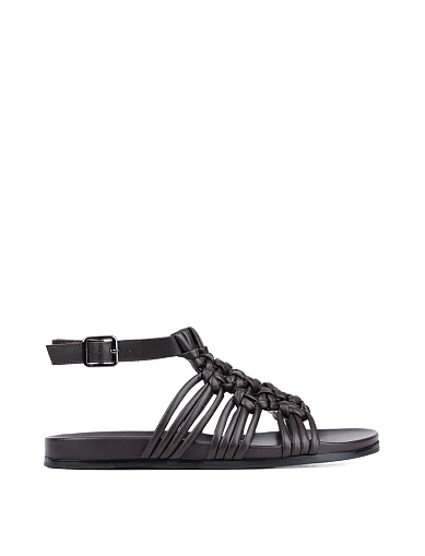 Женские сандалии MIRATON кожаные коричневые - фото 1 - Miraton