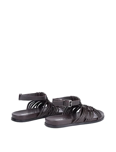 Женские сандалии MIRATON кожаные коричневые - фото 4 - Miraton