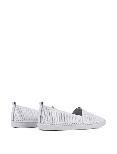 Жіночі сліпери Attizzare шкіряні білі (202-089-120) - фото 4 - Miraton