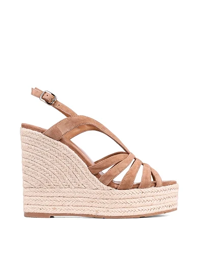 Женские босоножки MIRATON велюровые коричневые - фото 1 - Miraton