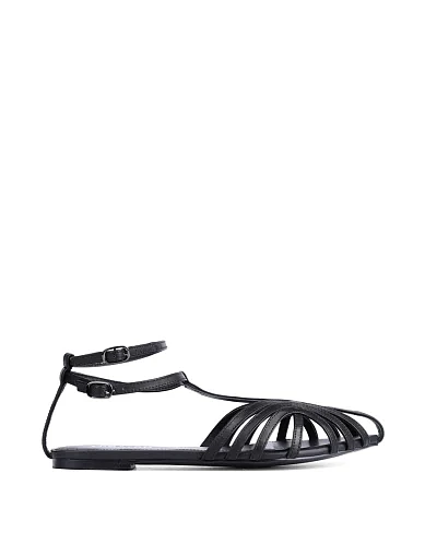 Женские сандалии MIRATON кожаные черные - фото 1 - Miraton