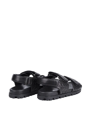 Женские сандалии MIRATON кожаные черные - фото 4 - Miraton