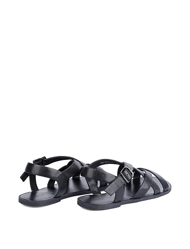 Женские сандалии MIRATON кожаные черные - фото 4 - Miraton