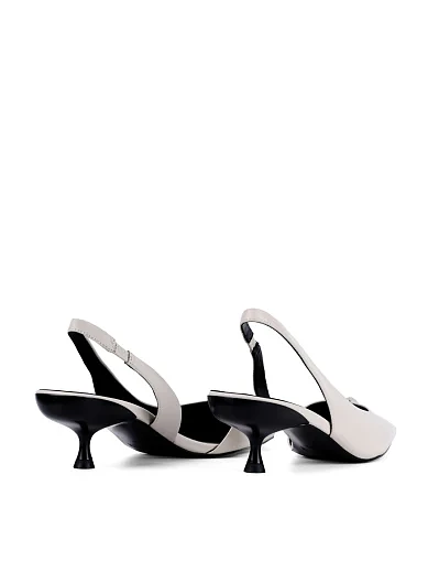 Жіночі туфлі слінгбеки MIRATON шкіряні рисового кольору (203-24101-16-2) - фото 5 - Miraton