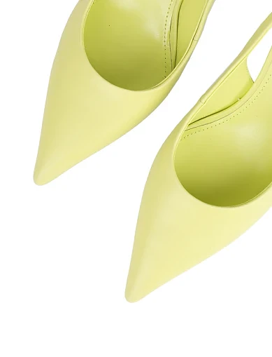 Жіночі туфлі слінгбеки MIRATON шкіряні салатові (203-24103-21-3) - фото 5 - Miraton