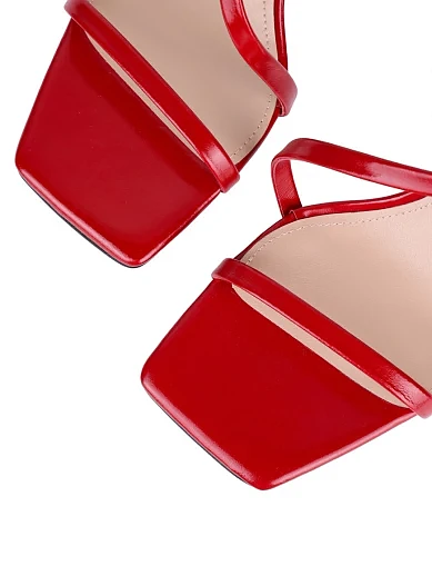 Женские босоножки MIRATON кожаные красные - фото 6 - Miraton