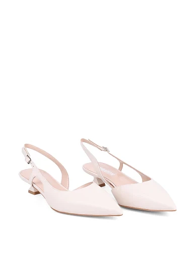 Жіночі туфлі слінгбеки MIRATON шкіряні рисового кольору (203-24107-02) - фото 3 - Miraton