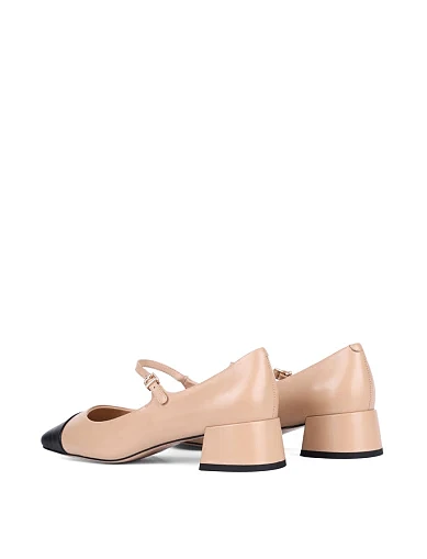 Жіночі туфлі Мері Джейн Attizzare шкіряні бежеві (208-24105-1-1) - фото 4 - Miraton