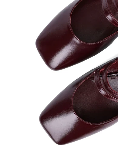 Жіночі туфлі Мері Джейн Attizzare з масляної шкіри бордові (208-24105-3-1) - фото 5 - Miraton