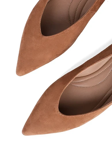 Жіночі балетки MIRATON велюрові бежеві (208-339-2A-3) - фото 5 - Miraton