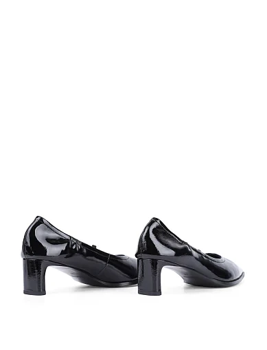 Женские туфли лодочки MIRATON из наплака черные - фото 4 - Miraton