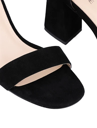 Женские босоножки Attizzare велюровые черные - фото 5 - Miraton