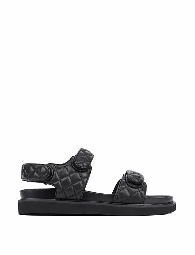 Женские сандалии Attizzare кожаные черные - фото 1 - Miraton