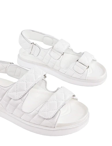 Женские сандалии Attizzare кожаные белые - фото 5 - Miraton