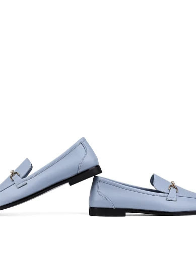 Женские слиперы MIRATON кожаные голубые - фото 3 - Miraton