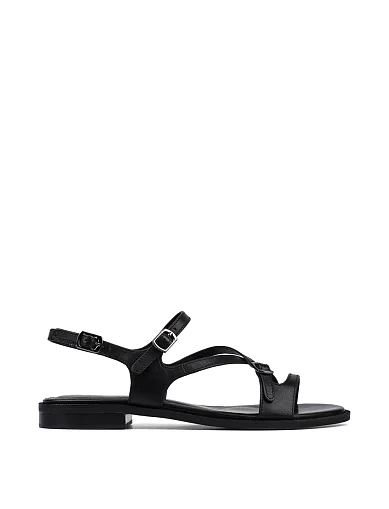 Женские сандалии MIRATON кожаные черные - фото 1 - Miraton