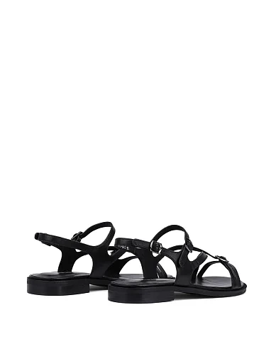 Женские сандалии MIRATON кожаные черные - фото 3 - Miraton