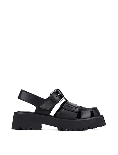 Жіночі туфлі слінгбеки MIRATON шкіряні чорні (228-28-1) - фото 1 - Miraton