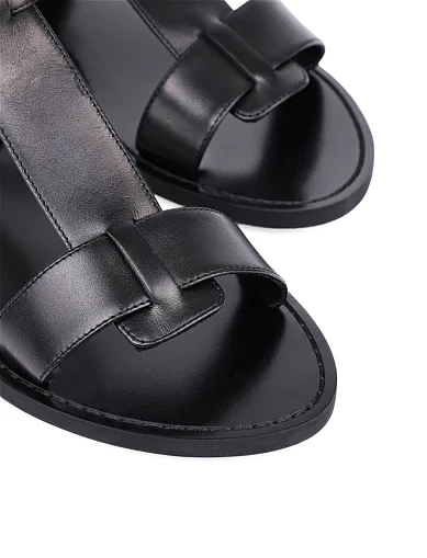 Жіночі сандалі MIRATON шкіряні чорні (251-39-1) - фото 5 - Miraton