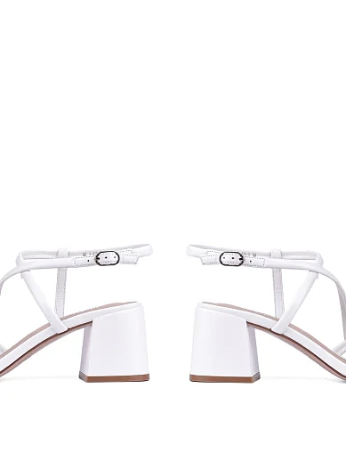 Жіночі босоніжки MIRATON шкіряні білі (8195-83-1) - фото 3 - Miraton