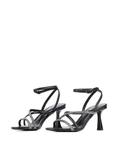 Жіночі босоніжки Attizzare шкіряні чорні (8630-38-1) - фото 3 - Miraton