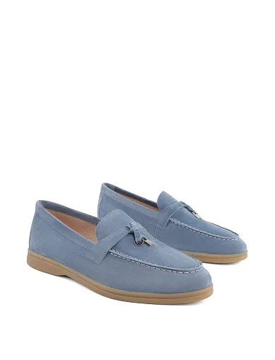 Женские слиперы Attizzare велюровые голубые - фото 2 - Miraton