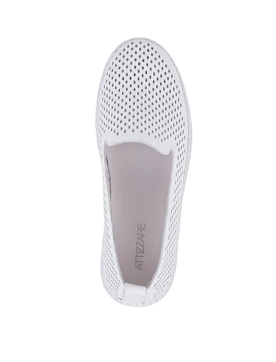 Жіночі сліпери Attizzare шкіряні білі (089-15-1) - фото 4 - Miraton