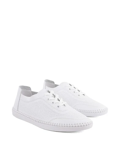 Женские кеды Attizzare кожаные белые - фото 2 - Miraton