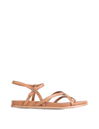 Жіночі сандалі MIRATON шкіряні коричневі (202-006-9-1) - фото 1 - Miraton