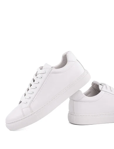 Женские кеды MIRATON кожаные белые - фото 6 - Miraton