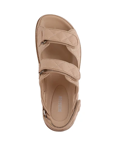 Жіночі сандалі MIRATON шкіряні бежеві (LH161-1) - фото 4 - Miraton