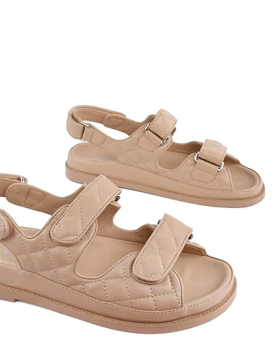 Жіночі сандалі MIRATON шкіряні бежеві (LH161-1) - фото 5 - Miraton