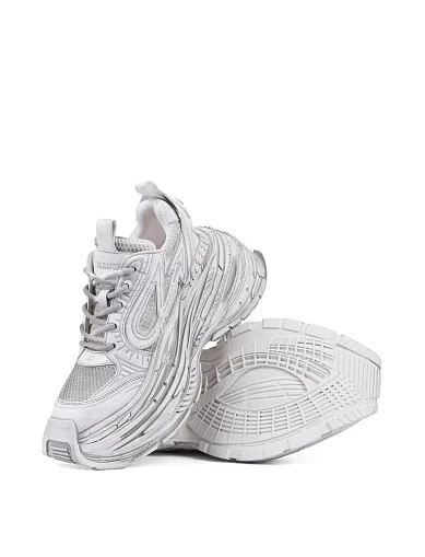 Женские кроссовки MIRATON кожаные белые - фото 2 - Miraton