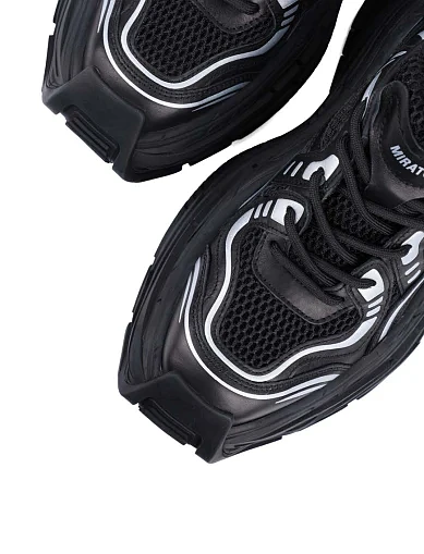 Женские кроссовки MIRATON кожаные черные - фото 5 - Miraton