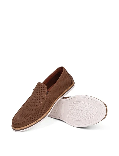 Мужские туфли Miguel Miratez из нубука коричневые - фото 2 - Miraton