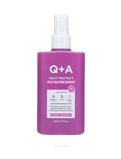 Термозахист для волосся Q+A Heat Protect All-in-One Spray, 150ml(Термозахист для волосся Q+A Heat Protect All-in-On) - фото 1 - Miraton