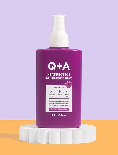 Термозахист для волосся Q+A Heat Protect All-in-One Spray, 150ml(Термозахист для волосся Q+A Heat Protect All-in-On) - фото 2 - Miraton