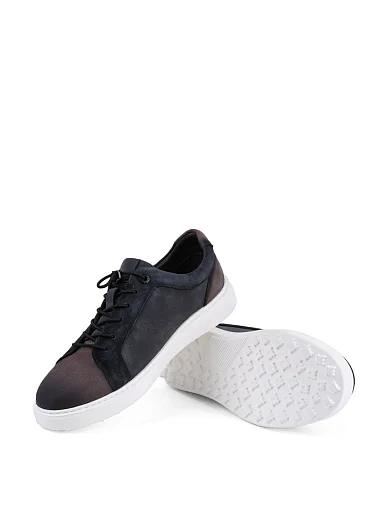 Чоловічі кеди MIRATON із нубуку сірі - фото 2 - Miraton