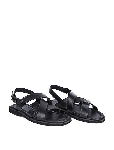 Чоловічі сандалі Miguel Miratez шкіряні чорні - фото 3 - Miraton