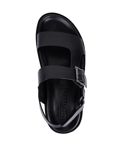 Чоловічі сандалі Miguel Miratez шкіряні чорні - фото 5 - Miraton