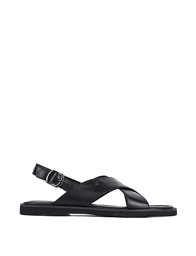 Чоловічі сандалі Miguel Miratez шкіряні чорні - фото 1 - Miraton