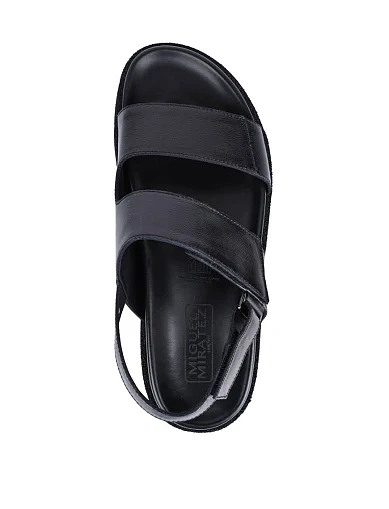 Чоловічі сандалі Miguel Miratez шкіряні чорні - фото 5 - Miraton