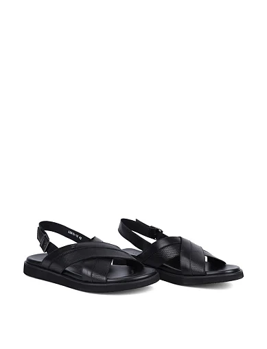 Чоловічі сандалі Miguel Miratez шкіряні чорні - фото 3 - Miraton